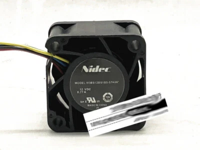 NIDEC 3828 3.8CM W38S12BS1B5-57A06 12V 0.77A violent high wind cooling fan - Image 1 of 2