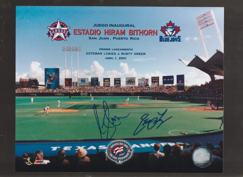 Rusty Greer Esteban Loiaza autograph signed 8 x 10 inch photo RANGERS BLUE JAYS - Image 1 of 1