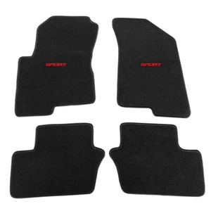 For 07-12 Dodge Caliber 4Dr Nylon Black Floor Mats Carpets Front Rear Red Sport - Picture 1 of 1