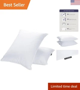 Goose Feather Down Bed Pillows for Sleeping2 Packs-Queen20IN×30IN,High Fill W... - Picture 1 of 7