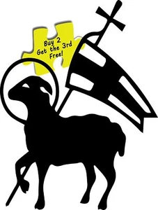 Christ The Lamb Of God Decal Sticker Christian Religious Church Redeemer #253 - Bild 1 von 4