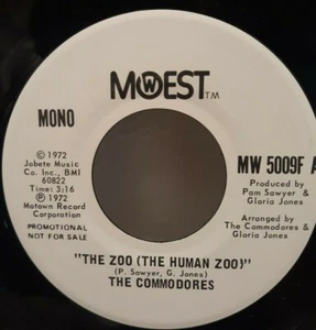 45 RPM NORTHERN SOUL, THE COMMODORES, THE ZOO (THE HUMAN ZOO) MONO / STEREO - Picture 1 of 2