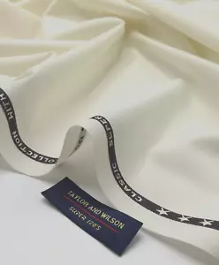 Cream Off White Super 150s Wool Fabric Thobes Disdasha Fabric 3.5m x 1.5m - Picture 1 of 5