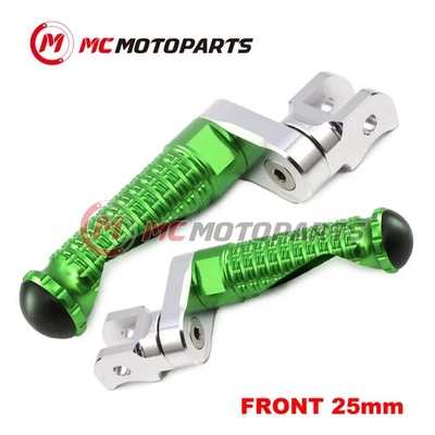 Estriberas delanteras de extensión Green MPRO 25 mm para Kawasaki ZR 550 Zephyr 90-99 98 97 Foto 1 de 4