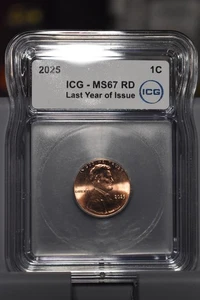 2025 1c Last Year of Issue ICG MS67RD - Picture 1 of 5