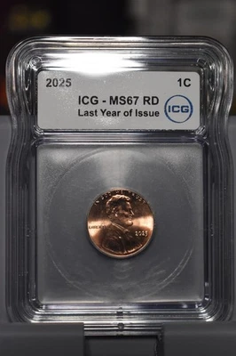 2025 1c Last Year of Issue ICG MS67RD - Image 1 of 4