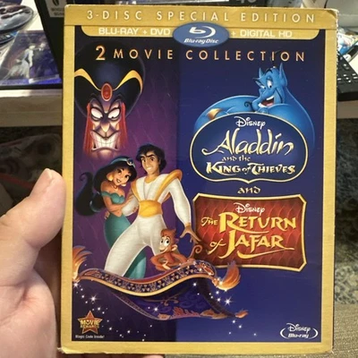 Aladdin and the King of Thieves/The Return of Jafar (Bluray/DVD, 3 Disc) Disney - Image 1 of 4