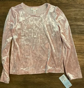 Cat & Jack Girl's Super Soft Long Sleeve Velour Shirt Ballet Pink Size 6/7 - Picture 1 of 2