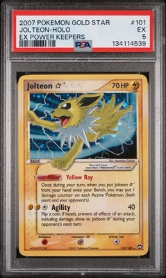 Jolteon 2007 Pokémon Gold Star #101/108 Power Keepers Rare Holo PSA 5 EX - Image 1 of 3