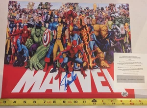 Litografía firmada por Stan Lee de Marvel Super Heroes 14x10 con certificado de autenticidad - arte cómic de Marvel - Imagen 1 de 1