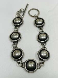 #727 Bracciale Artie Yellowhorse Concho Argento Sterling, Lunghezza Indossabile 7” - Foto 1 di 13
