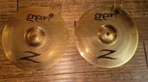 Zildjian GEN 16 12" Hi Hat Cymbals GREAT CONDITION .HARD TO FIND - Picture 1 of 4