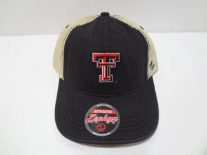 Vintage NCAA Texas Tech Red Raiders LOGO Snapback Mesh Back Hat Zephyr NEW NWT - Picture 1 of 4