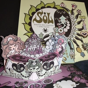 Junko Mizuno 12"x12" RARE art book Sol Seasonal Collection 12 prints Pop-up card - Picture 1 of 24