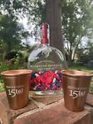 Woodford Reserve 150th Anniversary Kentucky Derby Bottle  New Empty 2 Derby cups