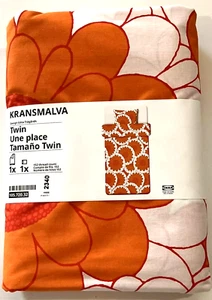 Ikea KRANSMALVA Twin Duvet cover and pillowcase, orange - Brand New - Picture 1 of 1