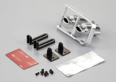 KILLERBODY AUSPUFF SET "SINGLE" OVAL 1:10 IN CHROM FÜR ON ROAD DRIFT # KB48282 - Bild 1 von 4