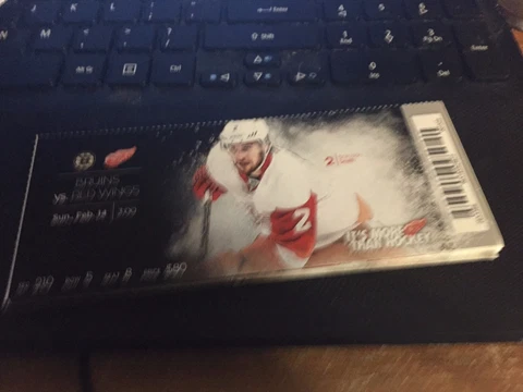 2016 DETROIT RED WINGS VS BOSTON BRUINS TICKET STUB 2/14 BRENDAN SMITH Cover