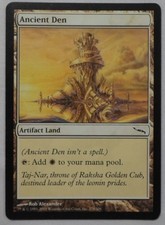 MAGIC THE GATHERING MTG 2003 MIRRODIN WHITE ANCIENT DEN ARTIFACT LAND CARD