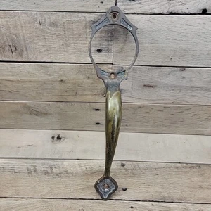 VTG Door Pull Handle BRASS Ferum Antique Door Handle - Picture 1 of 13