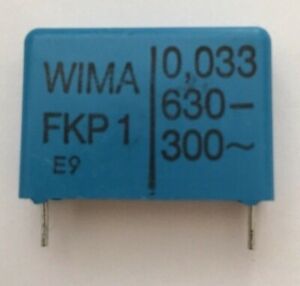 3 WIMA FKP-1 Series 0.033uF, 630V 2.5% pitch: 27.5mm Capacitor (5 pieces)