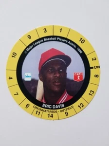 Disco de jugador de béisbol Eric Davis 1990 Cadaco #sin Cincinnati Rods - Imagen 1 de 2