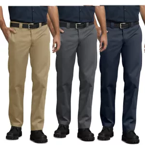 Pantaloni da uomo Dickies gamba dritta aderente resistenti alle rughe pantaloni da lavoro - Foto 1 di 30