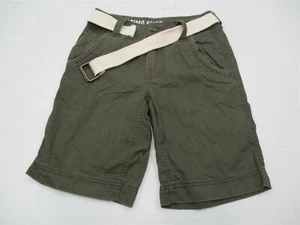MOSSIMO Men's Size 26 Cotton Belted Fade Green Canvas Chino Shorts - Picture 1 of 6