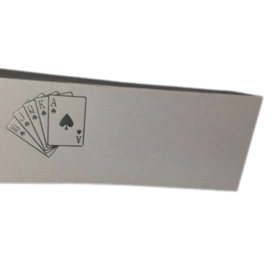 50 tarjetas plateadas Royal Flush estilo tienda blancas tarjetas de lugar 4,25" x 1,75 plegadas Foto 1 de 1