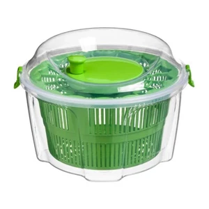 Cambell Clear and Green Salad Vegetable Spinner Leaf Colander Dryer Drainer Bowl - Picture 1 of 1