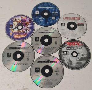 PLAYSTATION 1 PS1 VIDEO GAMES LOT SPYRO SHADOW MAN CIVILIZATION WDL TANKS CRASH - Picture 1 of 14