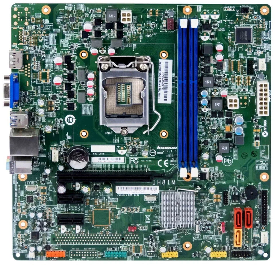 Motherboard Lenovo 00KT254 IH81M LGA1150 DDR3 Pcie TC E73 - Image 1 of 2