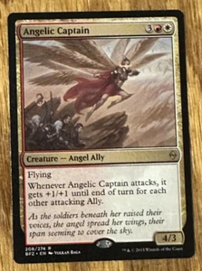 MTG Battle for Zendikar, Angelic Captain -- Light Played - Picture 1 of 2