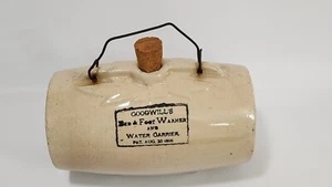 Ant. Stoneware Goodwill’s Bed & Foot Warmer and Water Carrier, Pat. Aug 20, 1895 - Picture 1 of 11