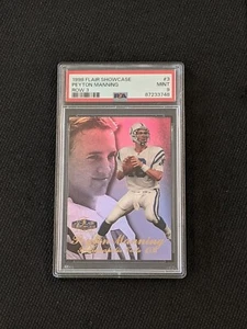 1998 Flair Showcase Peyton Manning Row 3 RC PSA 9 #3 Indianapolis Colts HOF - Picture 1 of 7