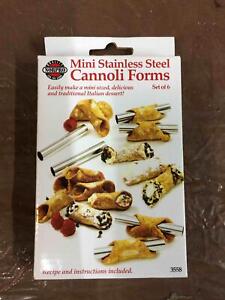 Norpro Set of 6 Stainless Steel Mini Cannoli Forms