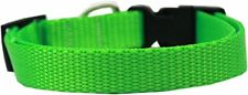 Mirage Pet Products-Plain Nylon Dog Collar XL Hot Lime Green