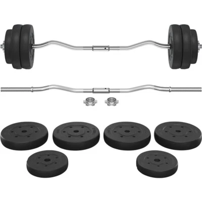 66lbs Weights Barbell Weight Set Curl Bar with Weights Weight Set for Home Gym - Image 1 of 4