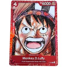 One piece Card Monkey D Luffy P-022 Character P Foil Promoción Film Rojo Edición