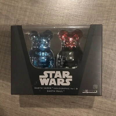Medicom Toy Bearbrick 100% Star Wars Darth Vader Holographic Darth Maul 2 Pack - Image 1 of 4