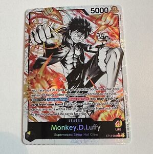 Monkey D Luffy Alt Art ST13-003 One Piece Card Game The Three Brothers Mint NM
