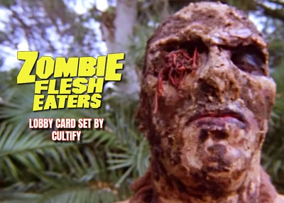 Zombie Flesh Eaters 1979 Lobby Card Set Of 8 5x7 - Image 1 of 3
