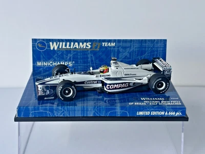 1/43 Minichamps F1 Williams BMW FW22  Ltd 6666 Schumacher 000029 Brazil model ca - Image 1 of 4