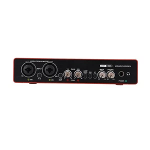 USB Live Sound Card Red Mini Usb Digital Mixing Computer Guitar Mobile Phone NEW - Afbeelding 1 van 12