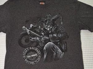 Harley Davidson Motorcycles Texarkana Texas Joker Dark Grey T-shirt Size M - Picture 1 of 8