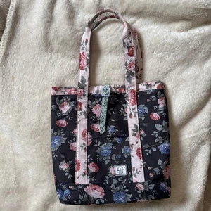 Herschel Supply Co Classic City Mid-Volume  Black Canvas Tote - Picture 1 of 20
