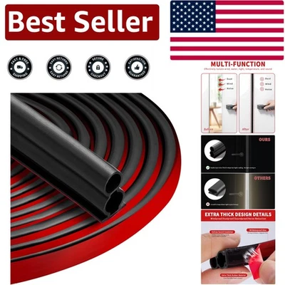 Sello de goma extra grueso en forma de D de 40 pies para grandes huecos negro Foto 1 de 4