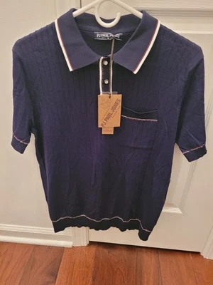 NUEVO CON ETIQUETAS PJ Paul Jones Para hombres Azul Marino Tejido Golf Polo/Suéter Ligero, Talla M Foto 1 de 4