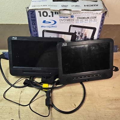 Sylvania 10.1" Dual Screen Portable Blu-ray DVD CD player No Ac Adapter - Image 1 of 4
