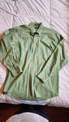 IZOD Button Down Shirt Mens 15 1/2 x 34/35 Light GREEClassiccore Corpcore Office - Image 1 of 2
